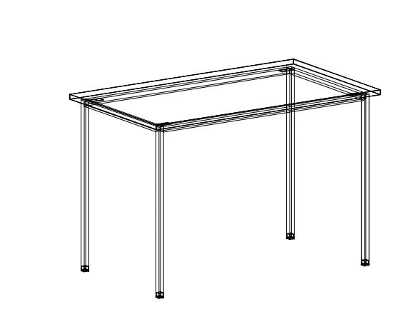 Six-seater table