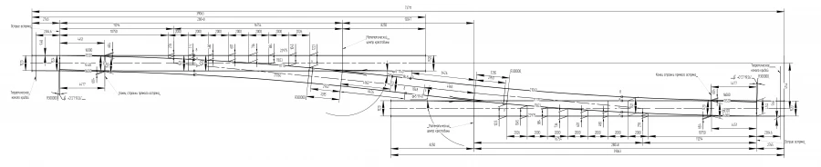 Single ramp of P65 type 1/11 on reinforced concrete bars for high-speed traffic of the project 2728.00.000-02