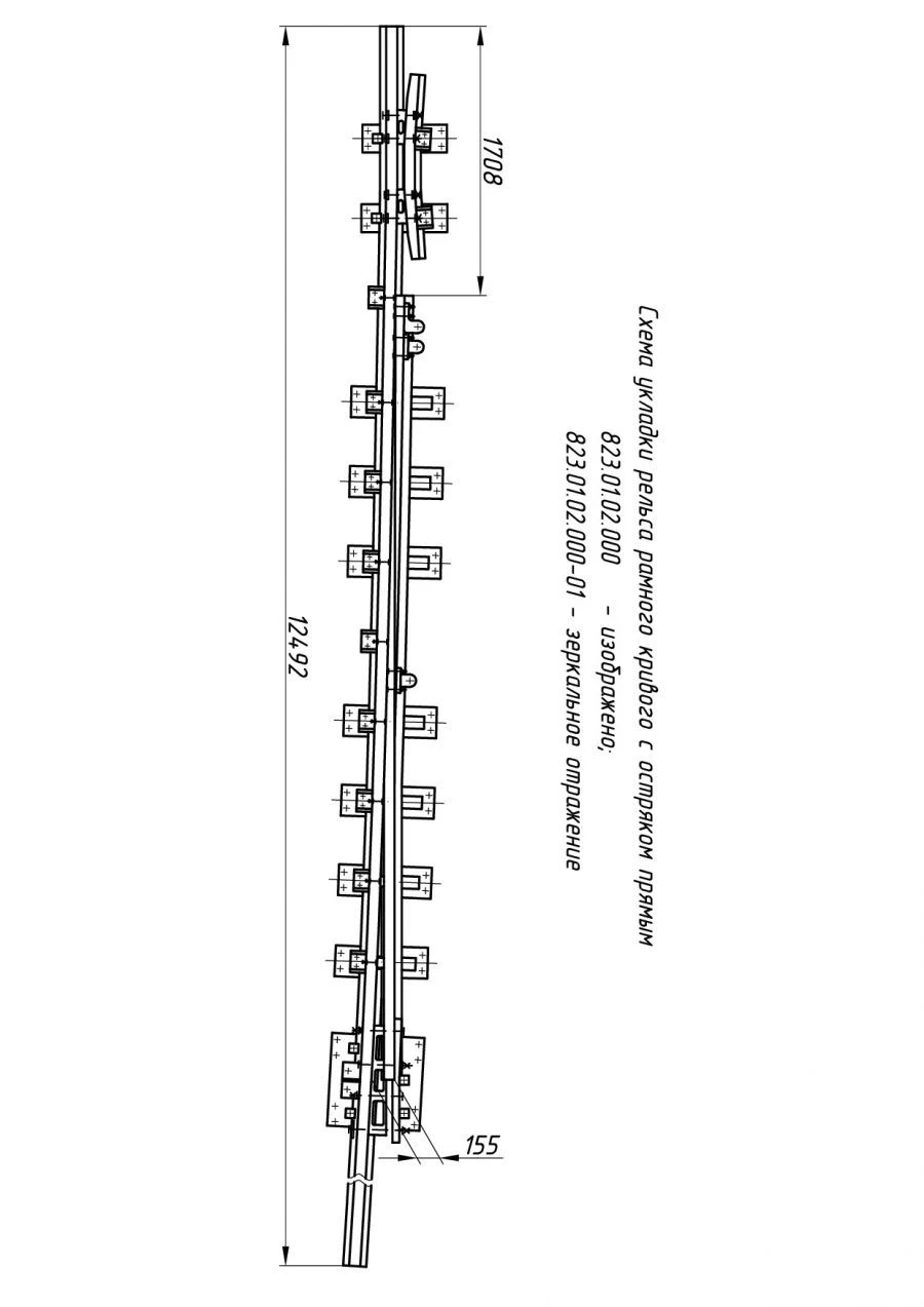 FRAMEWAY WITH STRIKE of P65 type 1/6 (project 823.01.02.000/-01)