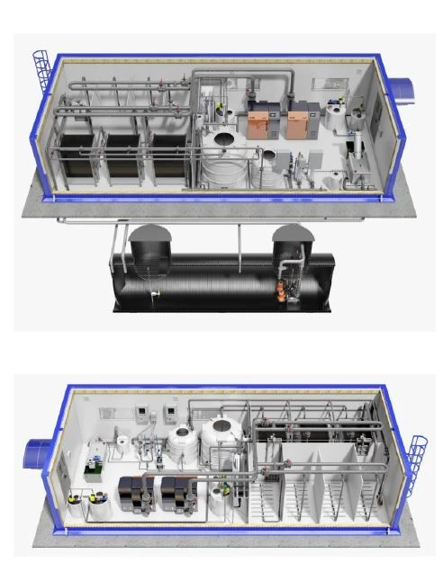 Block-modular biological treatment plant for domestic and similar wastewater, "AU-BOX-BIO" series