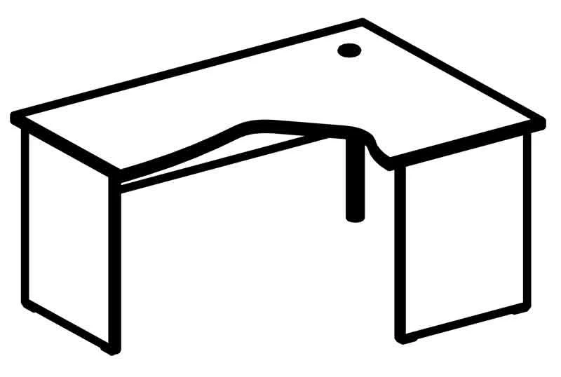 Ergonomic desk 6219 P/L "Rhythm" series