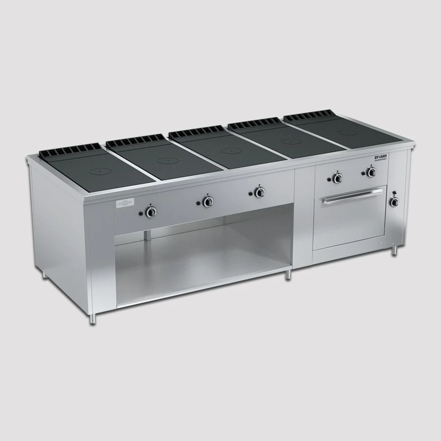 Gas cooker with closed flame PRG-IIA-5C DS "Maxi"