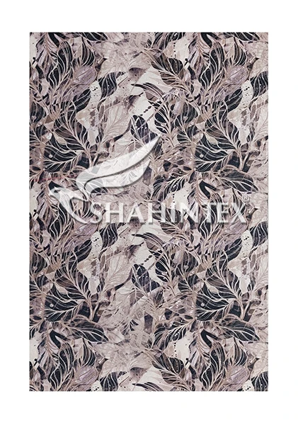 Brown Flora rug, overall view