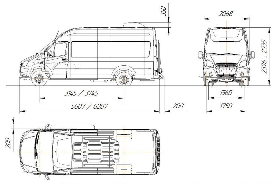Trucks with dual-fuel engine, petrol/gas having a technically permissible maximum mass not exceeding 3, 5 tonnes