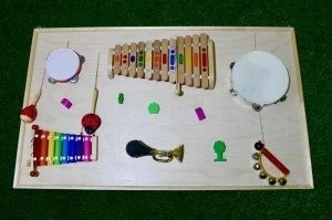 Panel with musical instruments