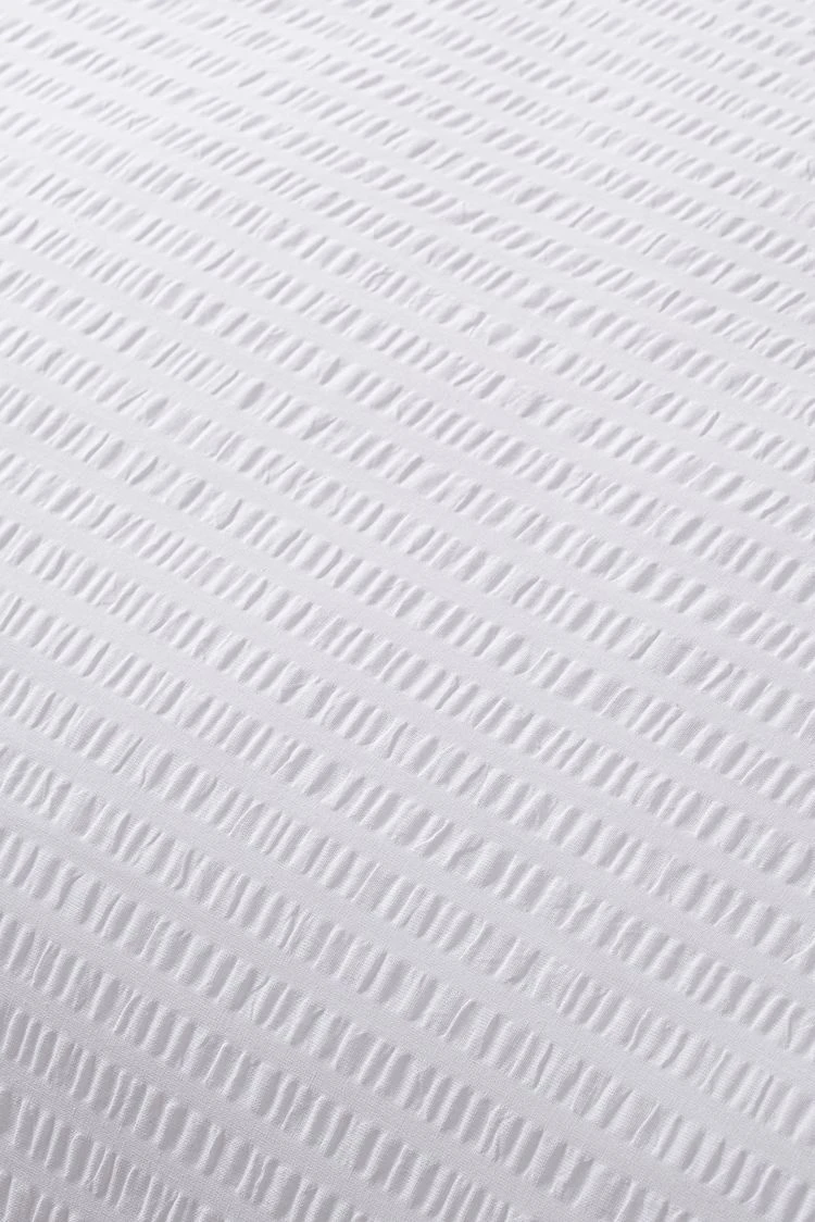Cotton fabric plain weave calico "Mitkal" with trim "Corrugated" bleached, h.p.pl. 105 g / sq.m, width.220 cm, 100% cotton