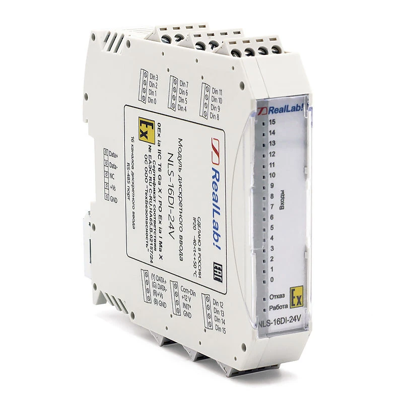 NLS-16DI-24V Intrinsically safe discrete input module