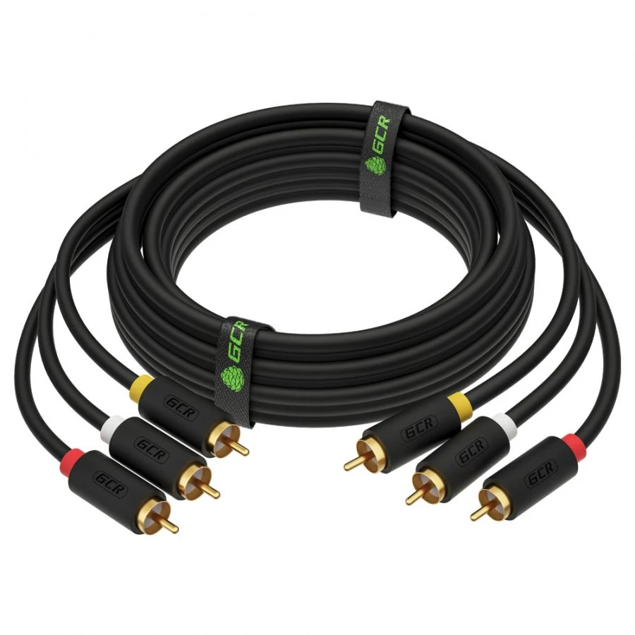 AV audio-video cable AV model GCR-AJR33, 3 RCA to 3 RCA