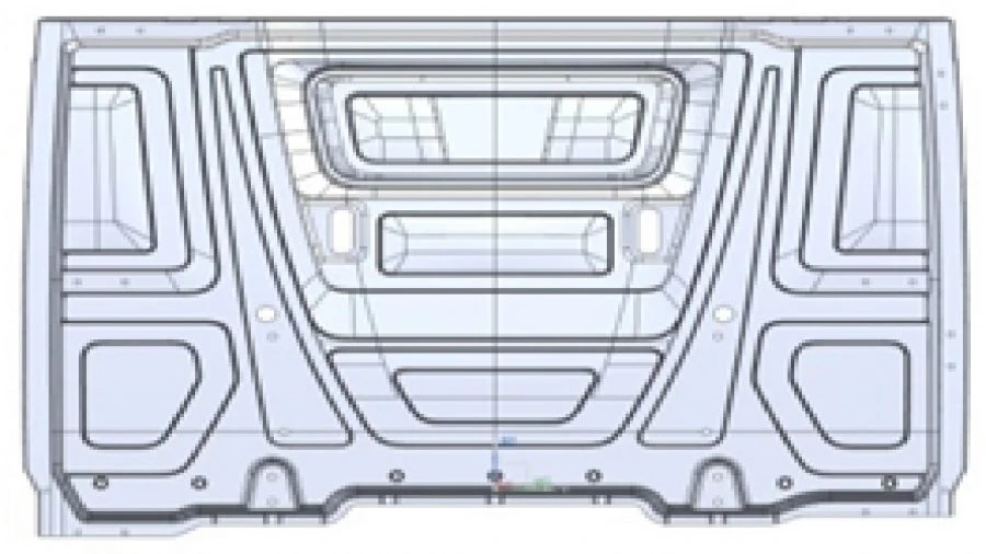 Exterior tailgate panel A9606473209