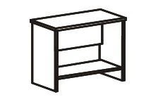 Side table with shelf "Style Plus" series