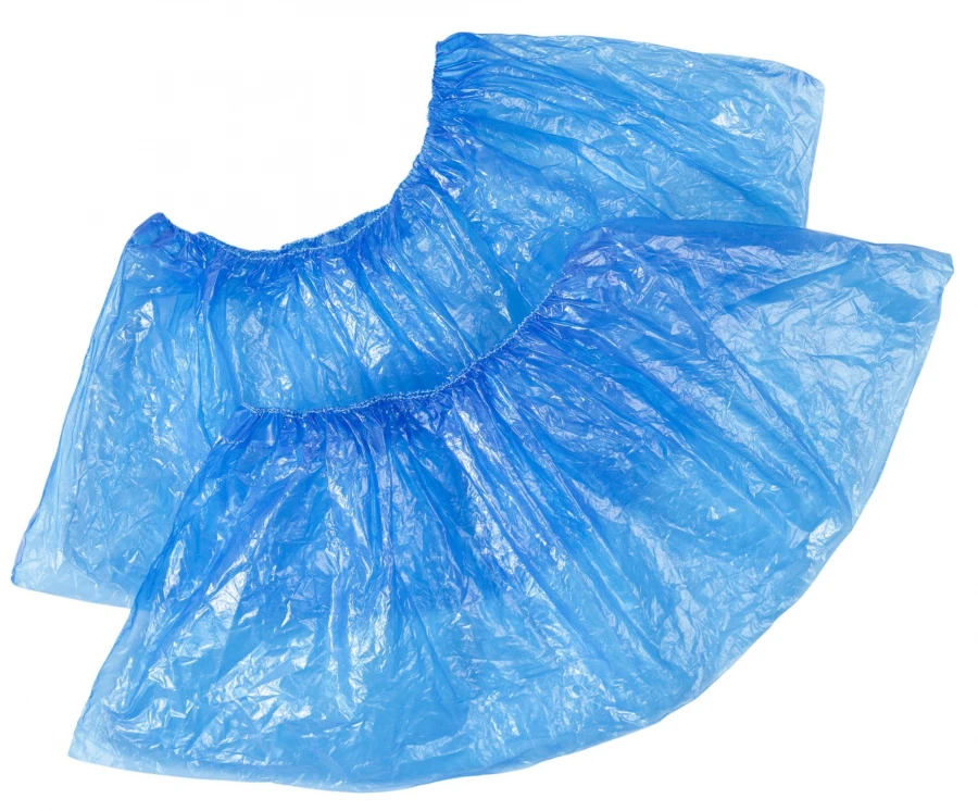 Medical disposable shoe covers made of low pressure polyethylene elongated according to TU 32.50.50-001-33186646-2017, registrat