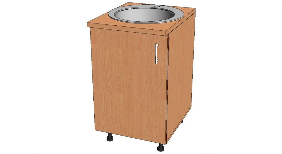 Table with recessed sink. Model: SMU