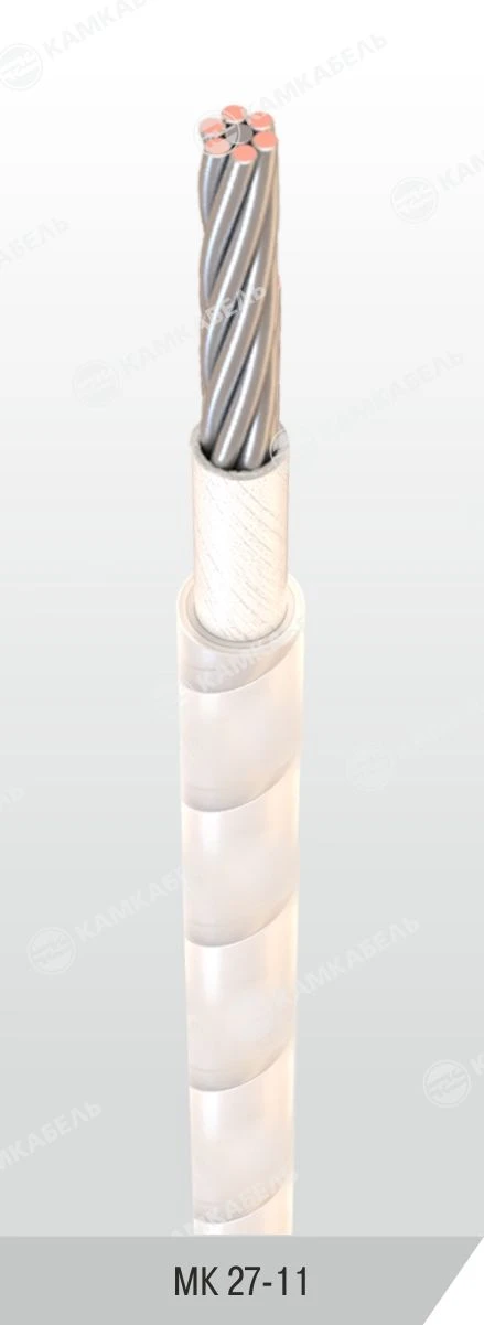 Wiring wire with combined insulation for operation at rated voltage up to 380 V with frequency up to 10000 Hz and at direct volt