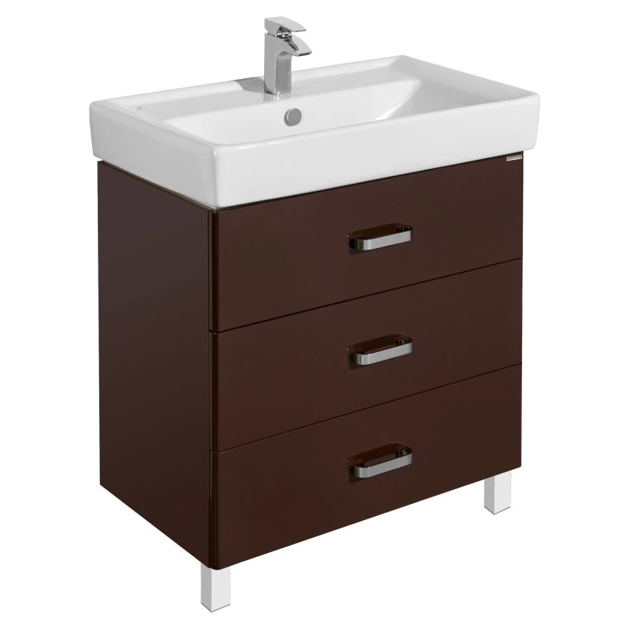 Bathroom sink cabinet Aquaton Amerina 80 M dark brown 1A169101AM4301.A169.1.01A.M43.0