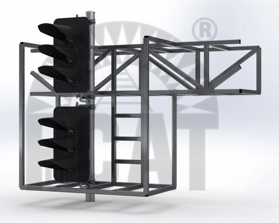 Railway traffic lights on bridges and consoles with LED light-optical systems (TU 32 TSSH 2141-2009)