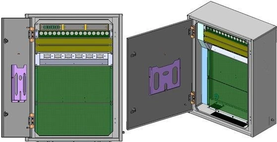 Reinforced wall-mounted distribution cabinet SHRNu-6U-265-WBB