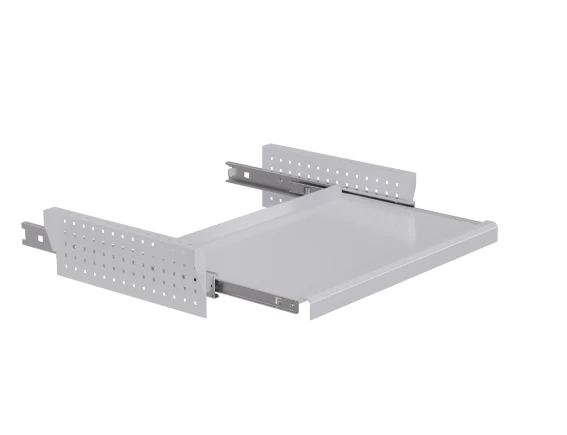 Antistatic furniture attachments - keyboard shelf