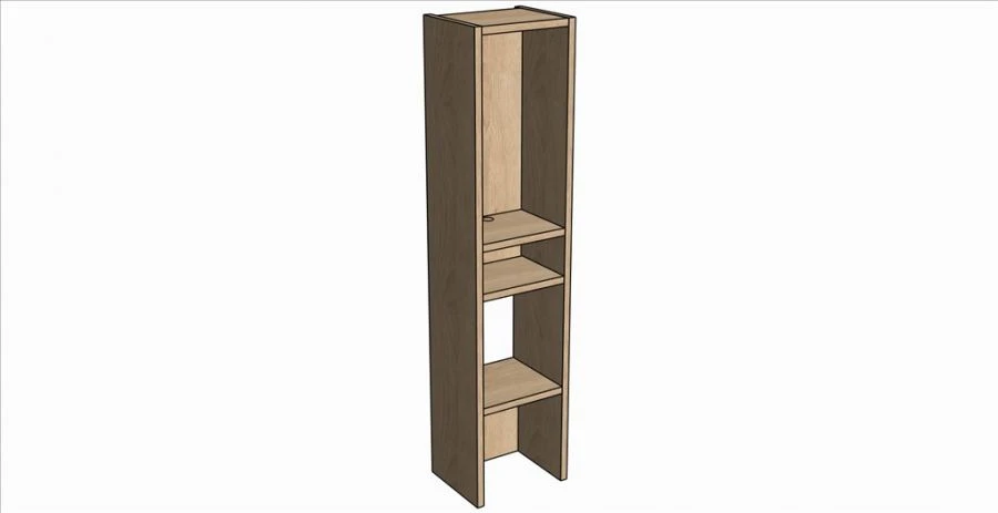 Open section for pouf, mini-bar, safe 550x2050(2400)x450