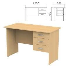 Desk with suspended cabinet DAMINART trade mark