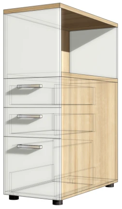 MAGNA Sideboard with extension / file drawer, Art. MTN 01