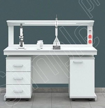 Laboratory table with shelf