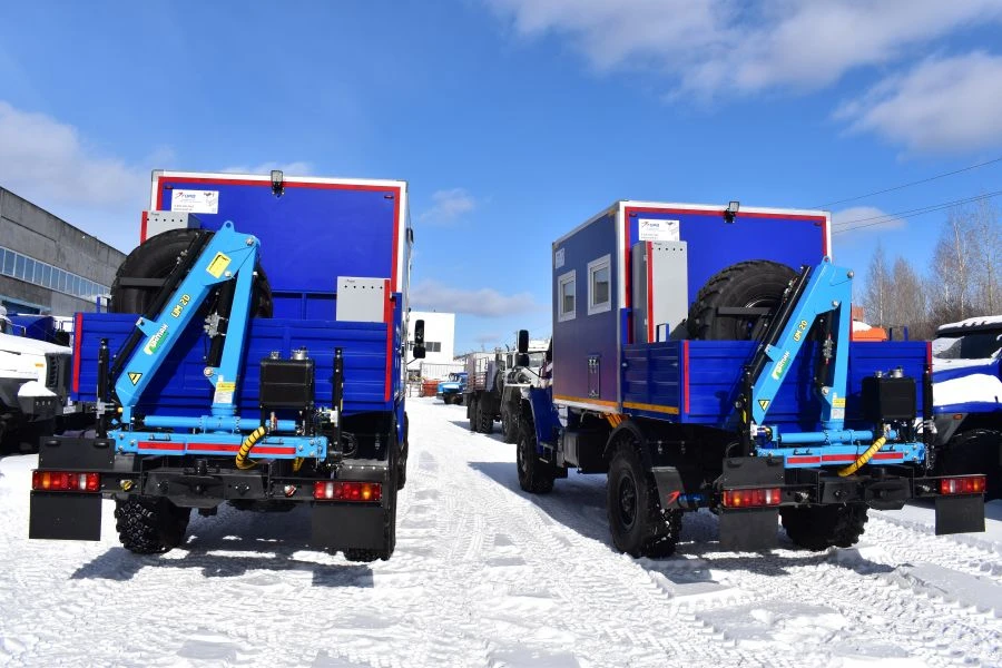 Special van with CMU produced by INMAN JSC on URAL 7470-01 chassis. Mark GIRD. Type 5849AS. Modification 5849