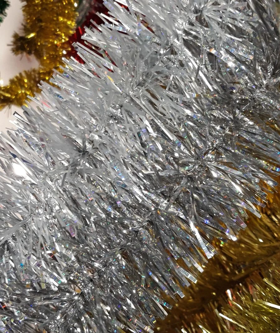 Tinsel 6-ply, length 2?, diameter 7CM, silver