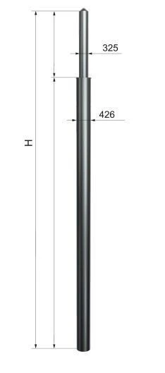 Lighting support of the contact network tubular rectangular