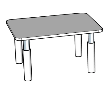 1 seater table (adjustable/unadjustable)