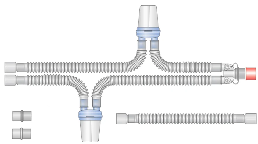 Respiratory devices for joint use with anaesthetic and resuscitation equipment, version: p