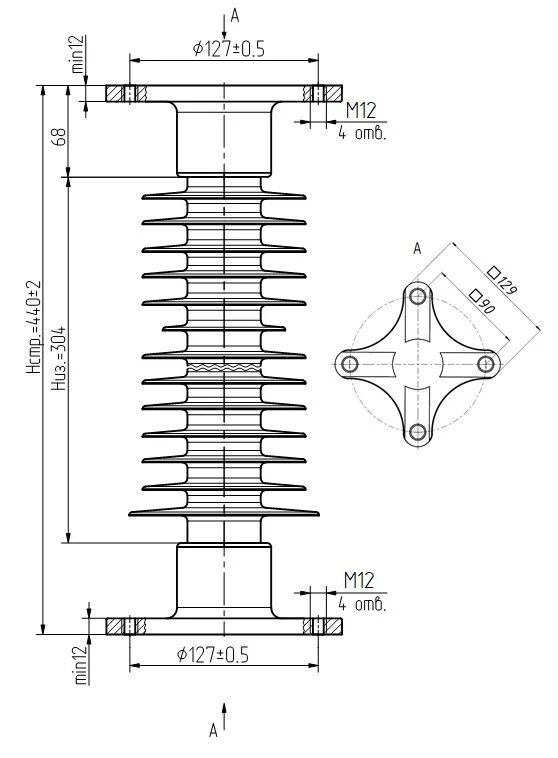 Insulator OSC 12,5-35-B02-3 UHL1