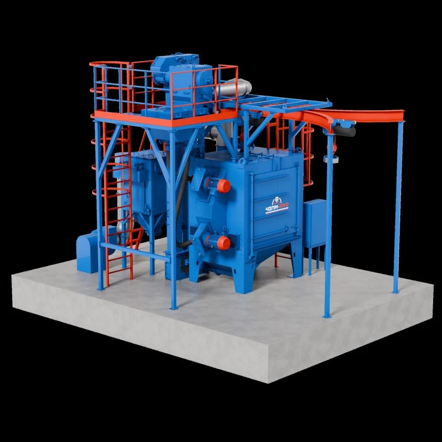 Hanger type shot blasting machine for blast cleaning Model DTU