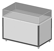 Mobile horizontal display case 1200x600x900 mm