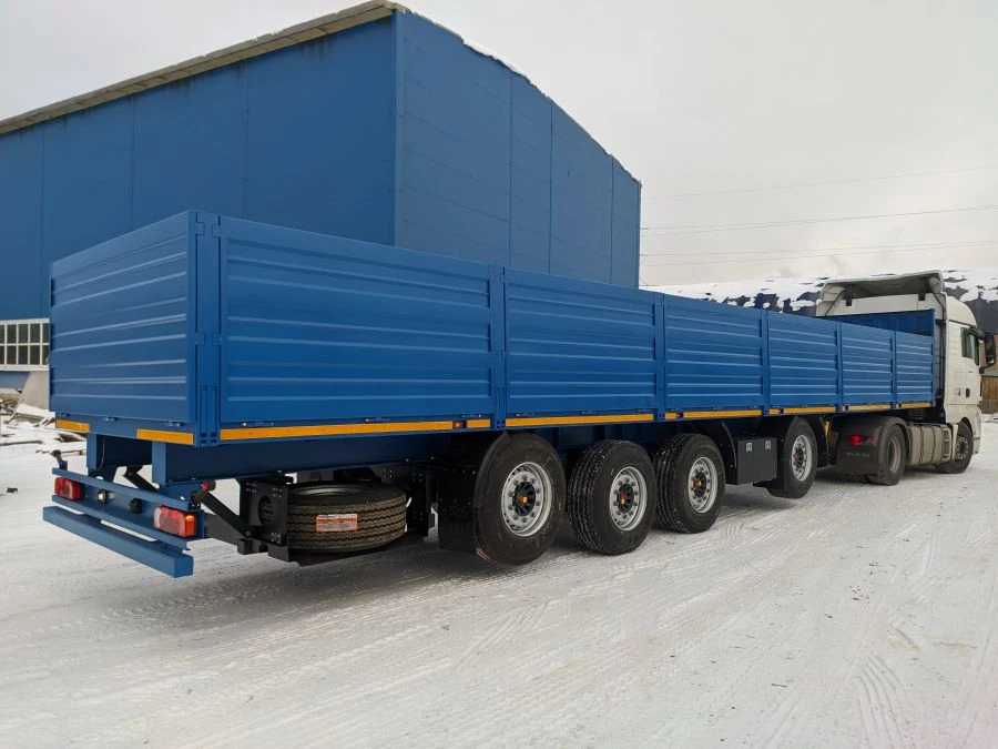 Four-axle semitrailer (without steering) 94554 using axles manufactured by LLC BPW-OT: wheel axles with brakes