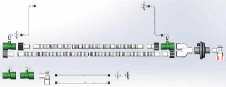 Respiratory devices for joint use with anaesthetic and resuscitation equipment, version: p