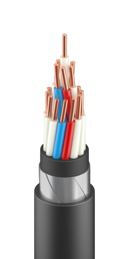Multicore thermoelectrode cable with single-wire conductive cores, KMTVEBBVBVng(A)-HL grade