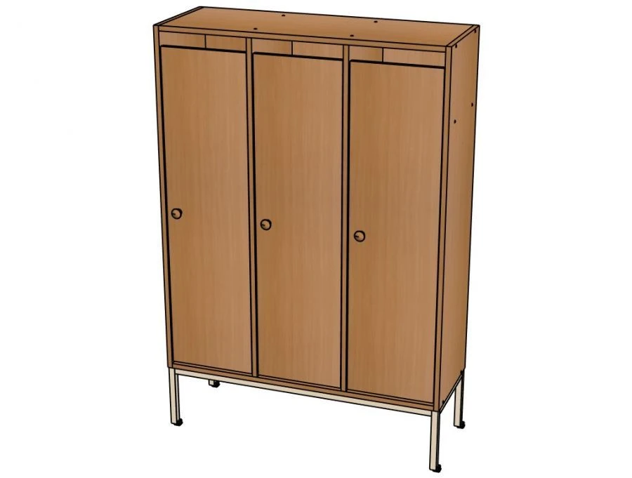 3-section cupboard on metal frame/ SD12