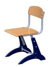 Pupil's adjustable chair on a metal frame, series "Leader", height group 2-4; 3-5; 4-6