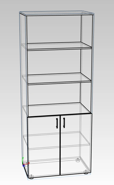 Semi-open office filing cabinet