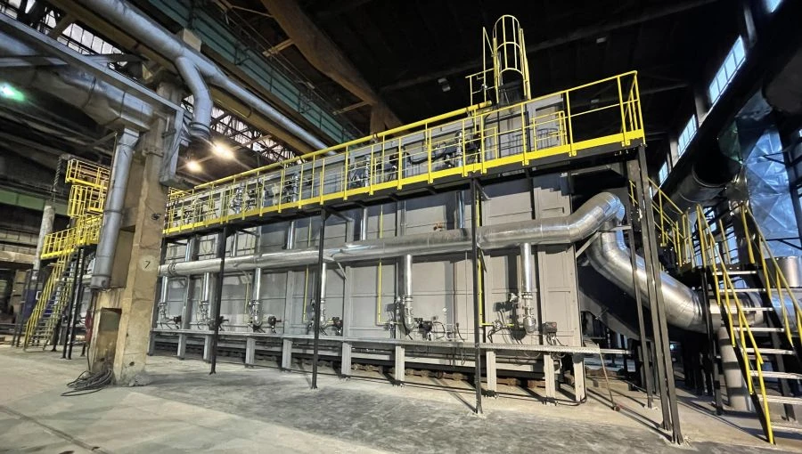 Industrial gas furnace with stationary hearth, UTK