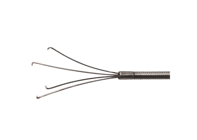 FOUR-TOOTH CLAMP FOR FLEXIBLE ENDOSCOPES, Ø 2,8 MM, LENGTH 1200 MM