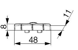 Locking strip KBE AD9, article number 373550