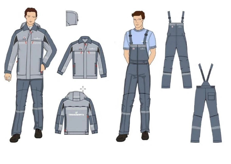 Men's sets for ITR (jacket, overalls) special for employees of the organisations of the system "Transneft" for protection agains