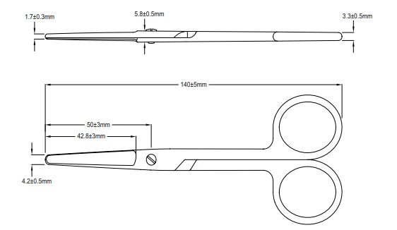 10.0016.14 Operating scissors