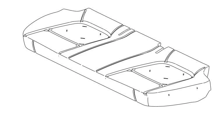 Rear seat cushion 100% 1601531