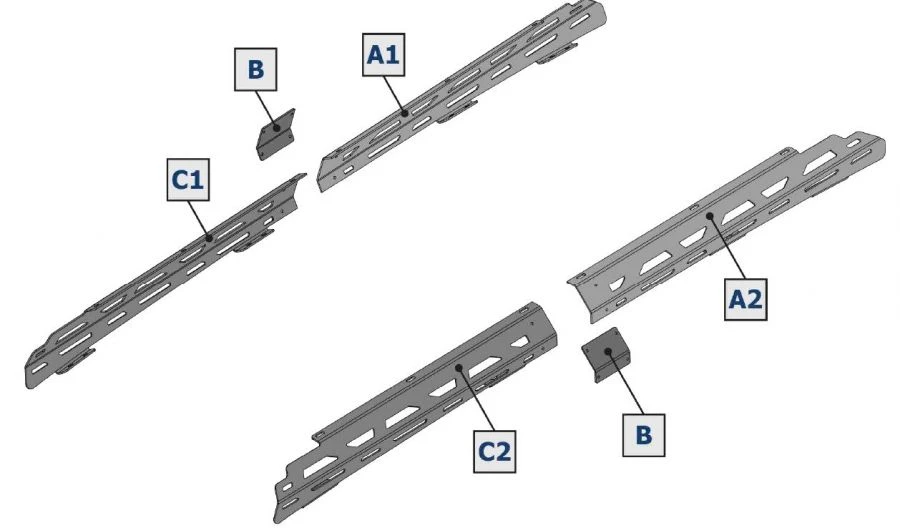 Roof rack part for TOYOTA LAND CRUISER 200 2007-/LEXUS LX570 2007- + fixing kit