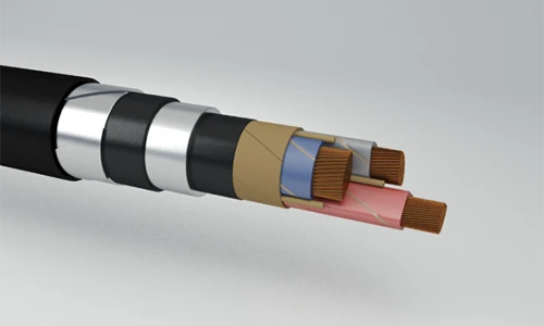 Power cables with paper impregnated insulation with copper conductors in lead sheath for voltage up to 10 kV SBShv, SB2lShv grad