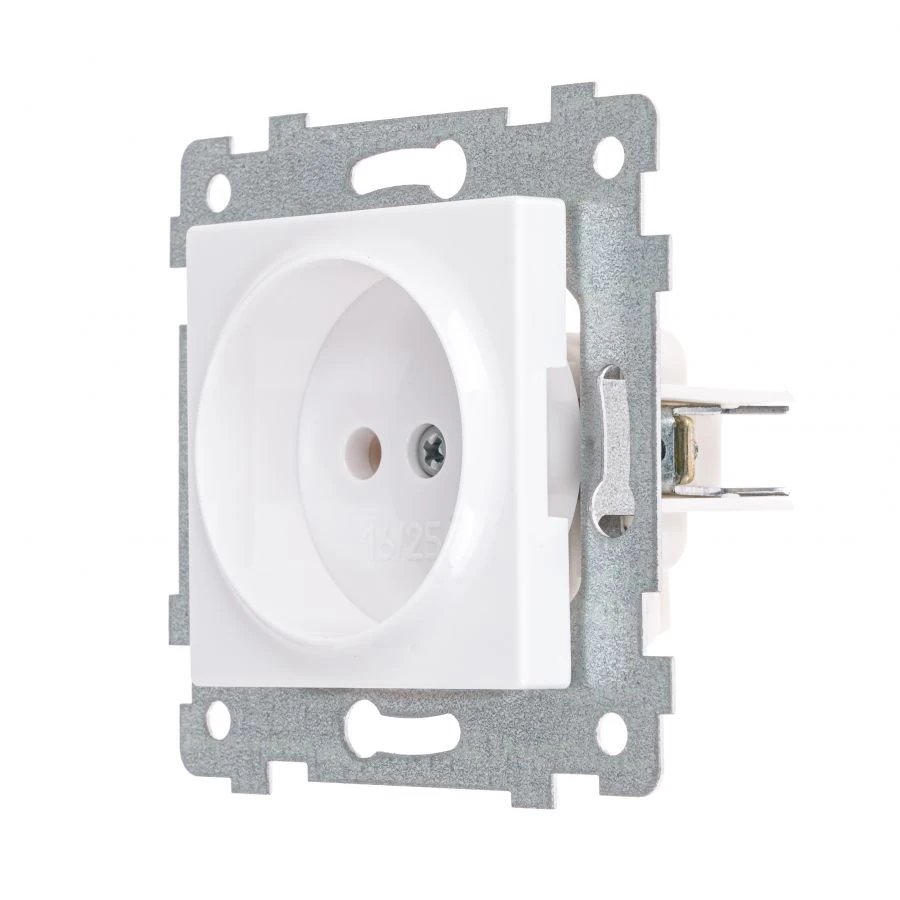 "AKSIOMA" Single socket socket mechanism. RS16-452, colour white
