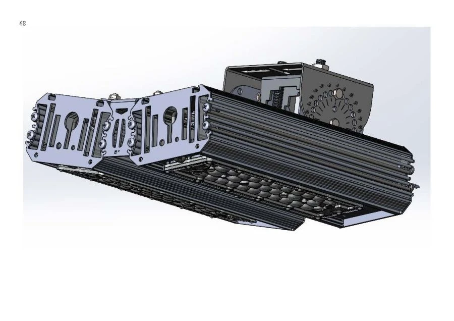 LED luminaire "Industrial Design MTM IoT" series CUBIC 120 Two modules Connection from sides 15 degrees Mounting CUB HOM