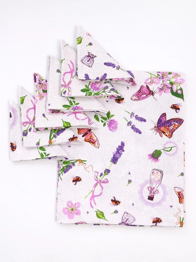Table and kitchen articles in sets and separate items: tablecloths of mixed fabrics
